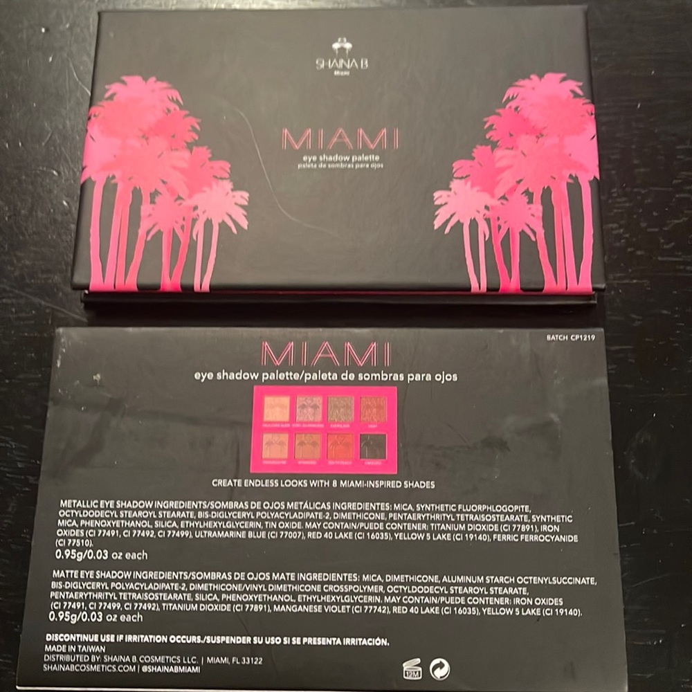 Shaina B Miami eye shadow palette